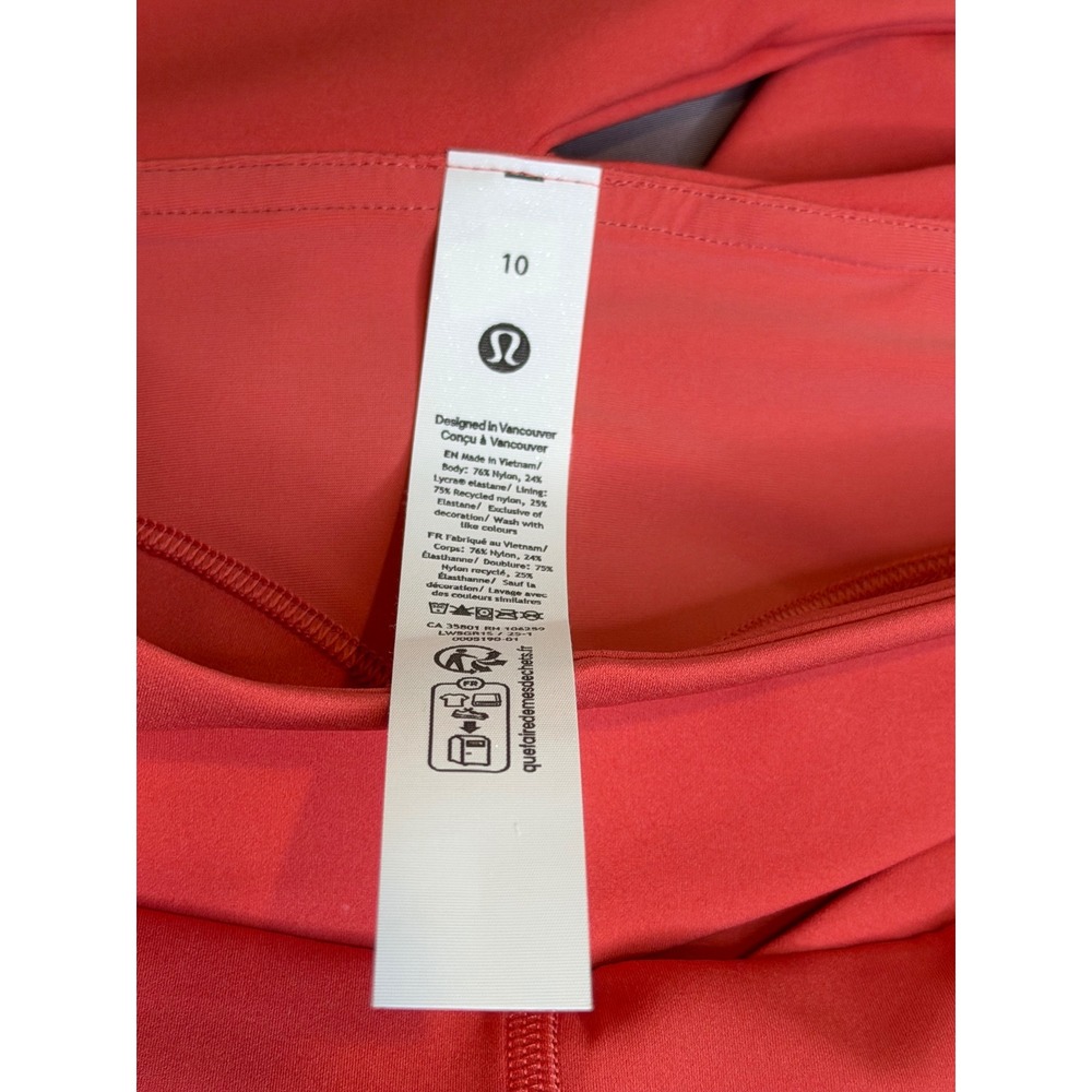 Lululemon Cut-Out Waist HR Train Tight 25 Desert Sun Red LW5GR1S Size 10 NWT - Picture 4 of 6
